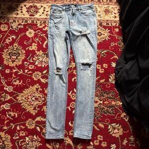 Serenede Light Blue Skinny Jeans for Men